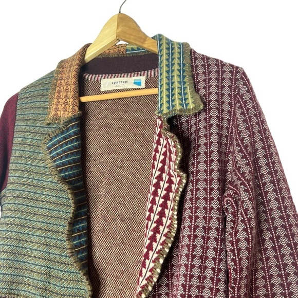 Sparrow Multicolor Patchwork Cardigan - Picture 7 of 9